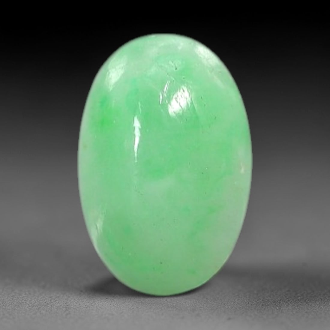 1.56 Carats Bright Green Burmese Jadeite Jade Cabochon - Natural Loose Gemstone, 28AC (1 of 1)