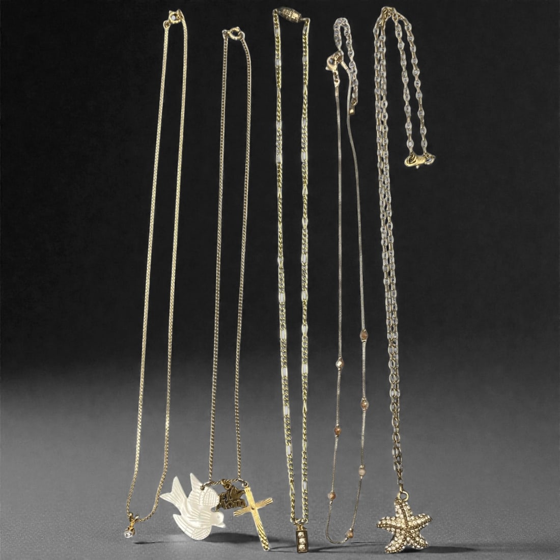 An Estate Lot of Five Necklaces, Late 20th-Early 21st Century, 44ZF (1 of 1)