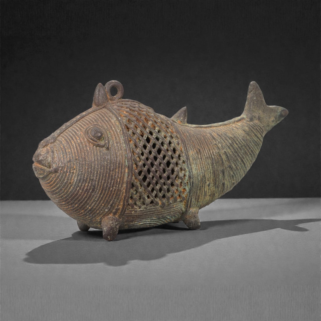 An African Bronze Fish Figure, 19th-Early 20th Century, 10LN (1 of 3)
