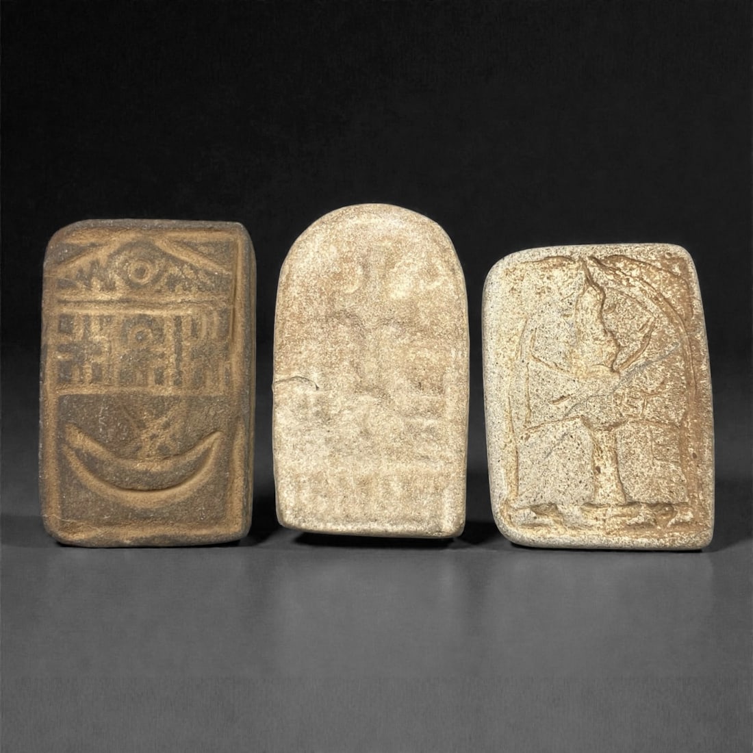 A Group of Three Christian Period Stone Carving Reliefs, 4th-7th Century, 57FM (1 of 1)