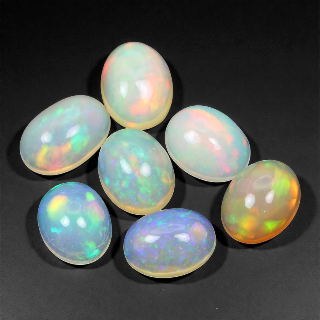 8.55 Carats Multicolor Welo Opal Selection - Natural Ethiopian Stones, 8-9mm, 12XK (1 of 1)