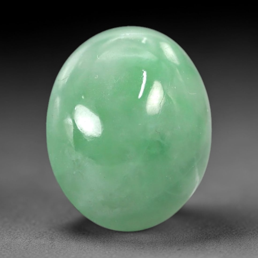 6.11 Carats Soft Green Jadeite Cabochon - Natural Burmese Stone, 68AB (1 of 1)