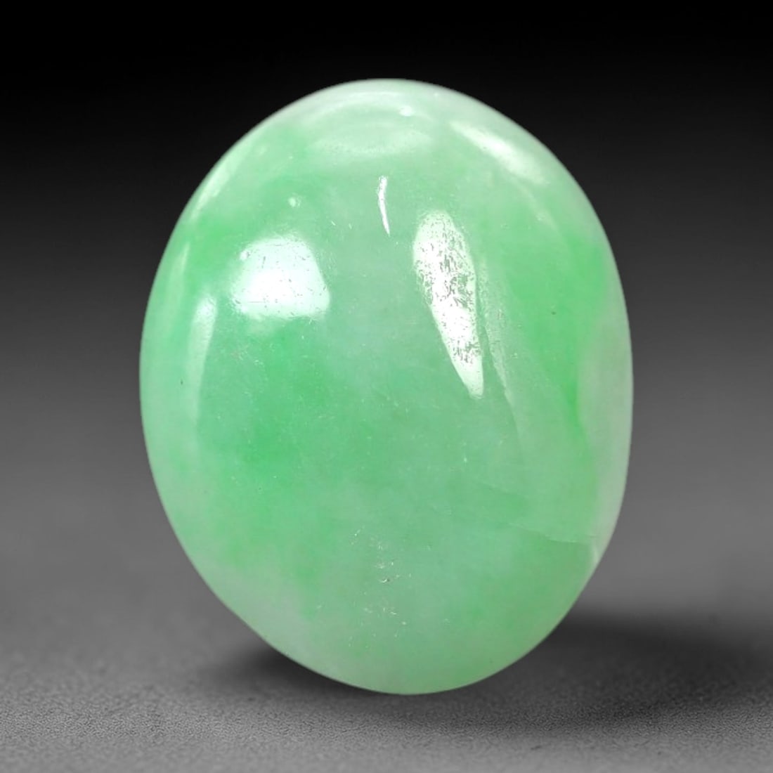 7.57 Carats Apple Green Jadeite Cabochon - Natural Burmese Stone, 75AB (1 of 1)
