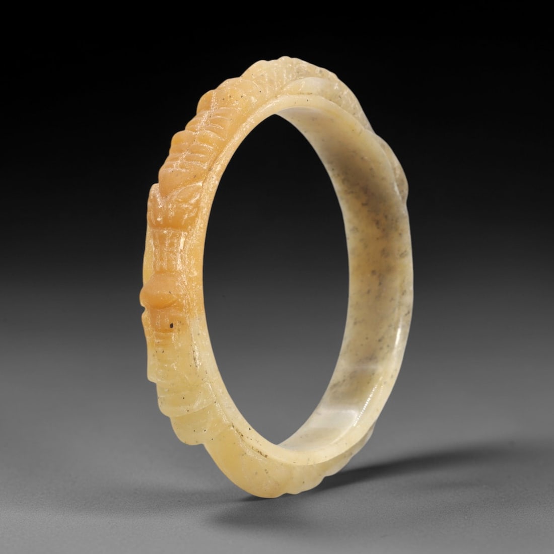 A Chinese Jadeite Jade Bangle Bracelet, 20th Century, 36FS (1 of 2)