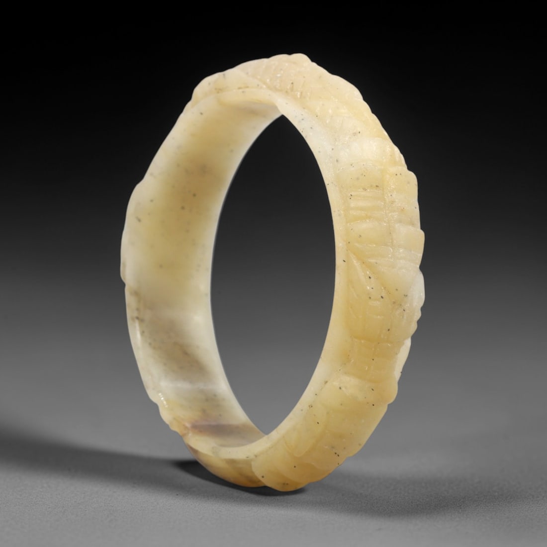 A Chinese Jadeite Jade Bangle Bracelet, 20th Century, 44FS (1 of 2)