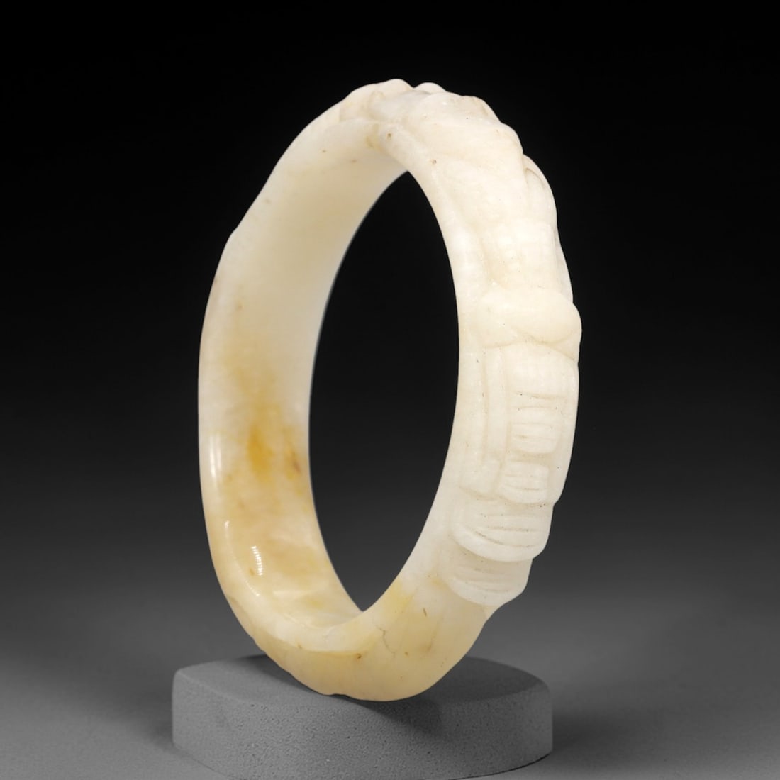 A Chinese Jadeite Jade Bangle Bracelet, 20th Century, 29FS (1 of 2)