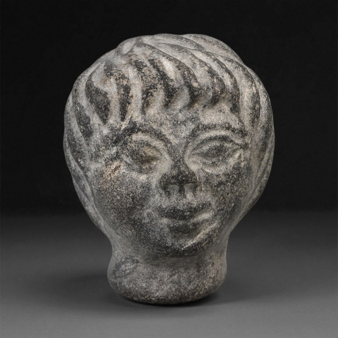 A Roman Stone Head, Circa 2nd-3rd Century CE, 3FT (1 of 2)