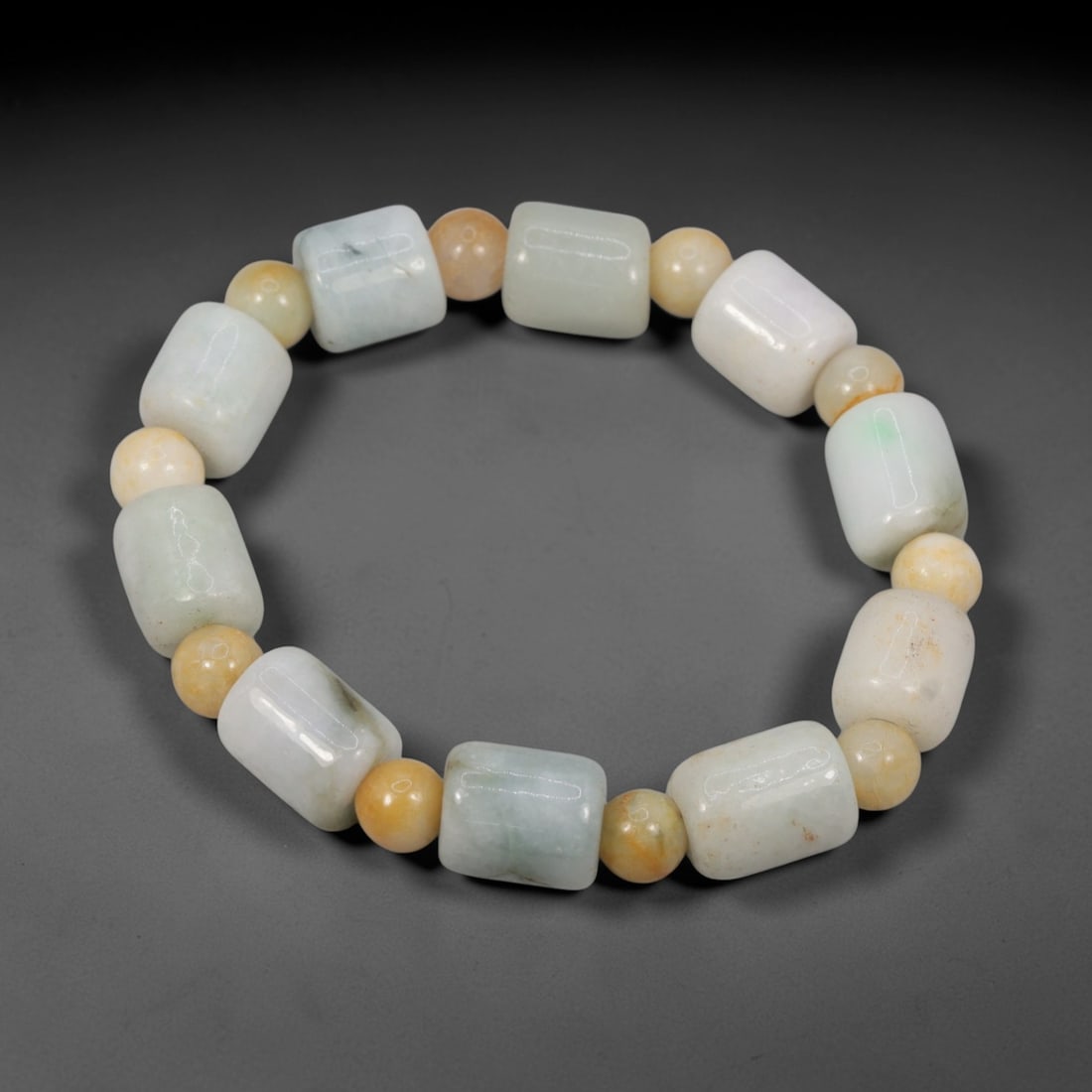 A Chinese Jadeite Jade Bead Bracelet, 20th Century, 76FS (1 of 1)