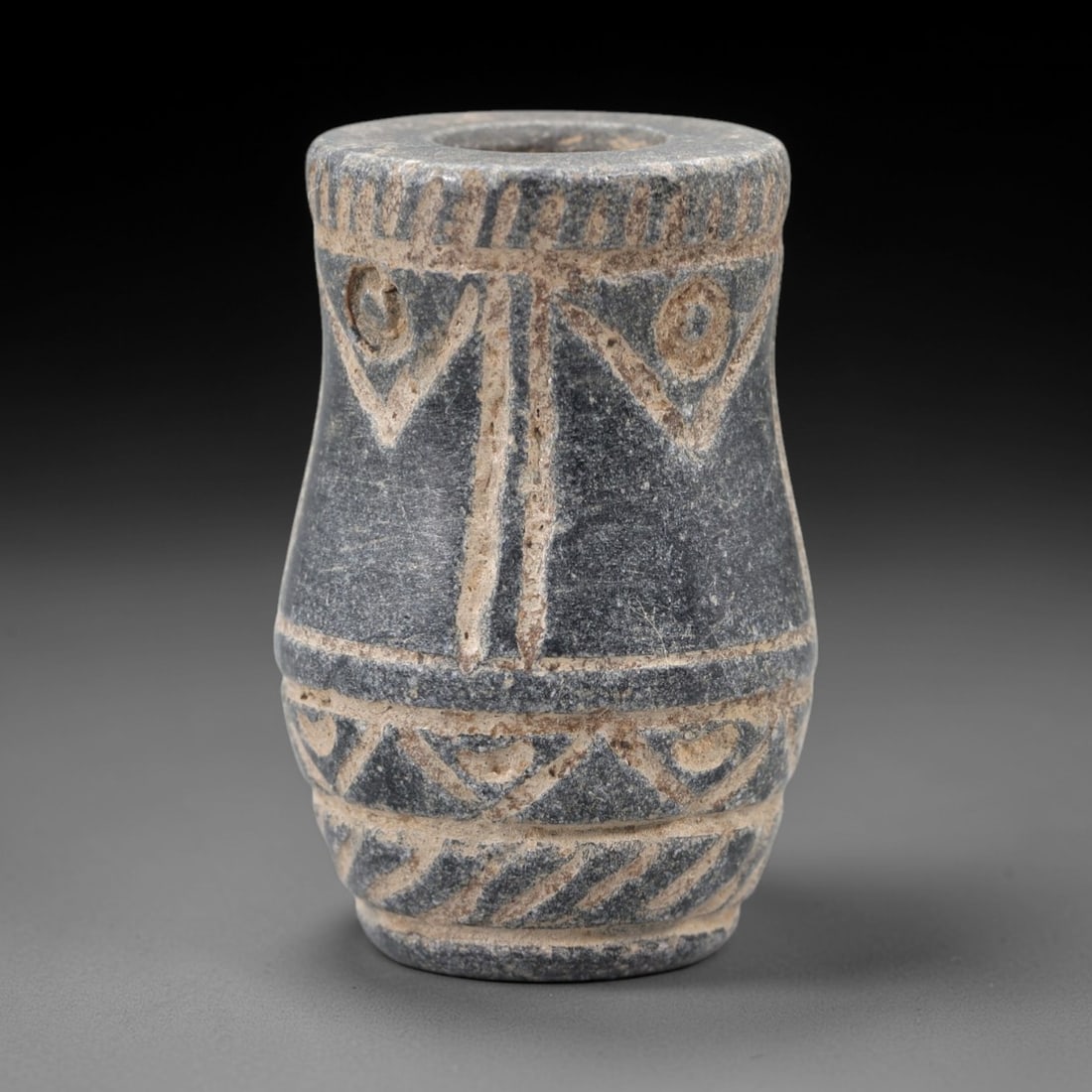 A Near Eastern Schist Vase-Shaped Bead, Circa 1st Millennium BCE, 13FT (1 of 2)