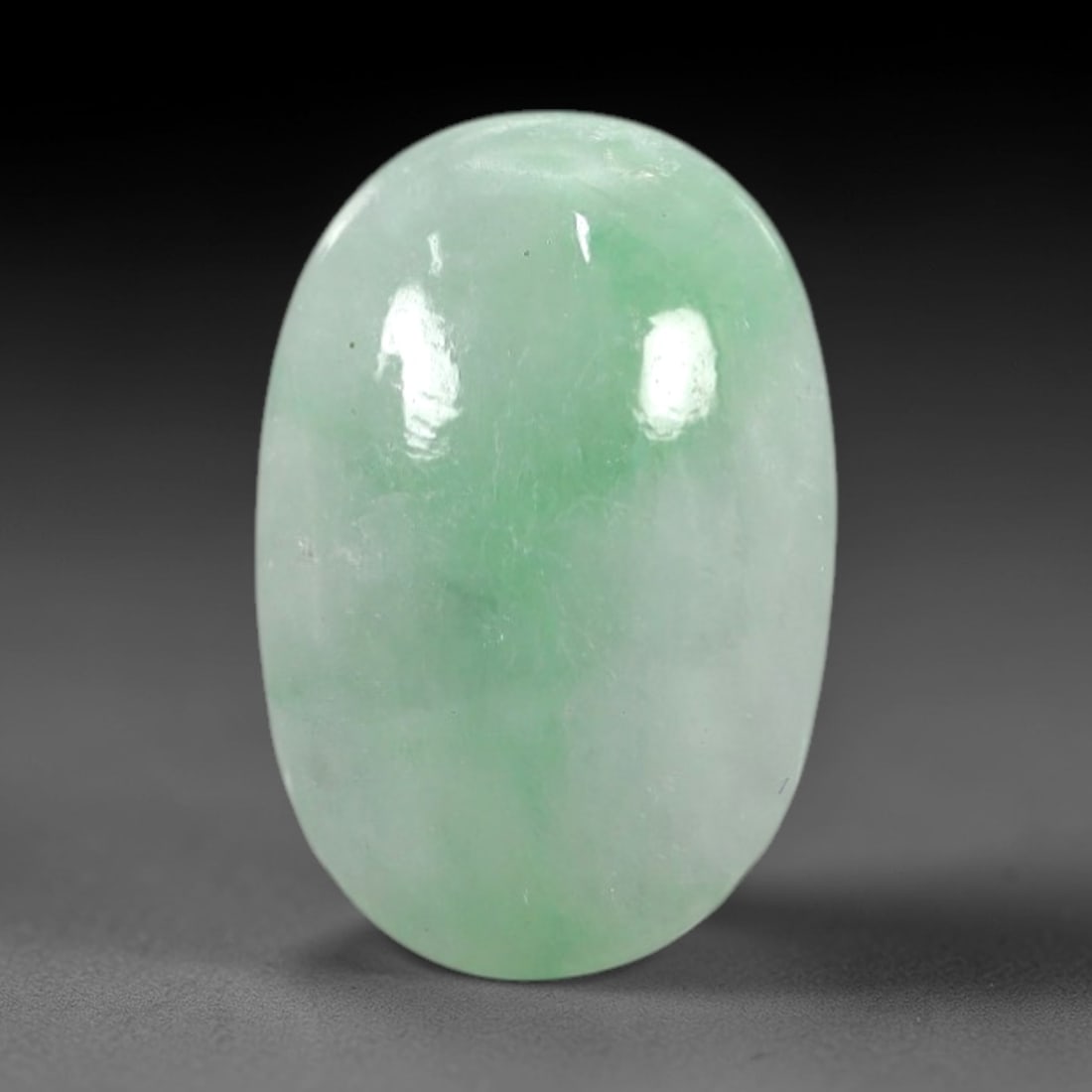 2.94 Carats Apple Green Burmese Jadeite Jade Cabochon - Natural Loose Gemstone, 68XN (1 of 1)