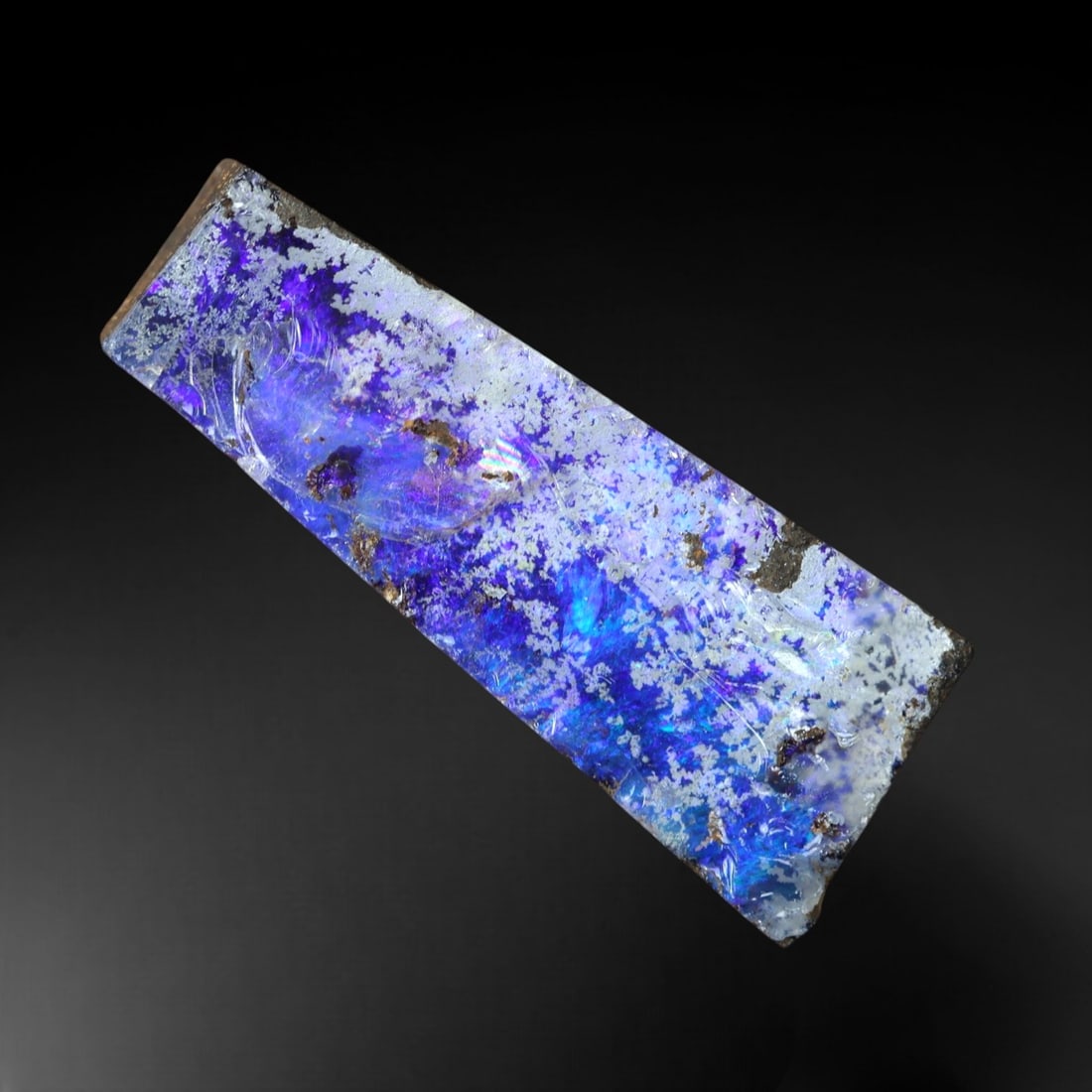12.21ct Winton Boulder Opal Rough - Intense Purple-Blue Play-of-Color Specimen, 27XM (1 of 2)