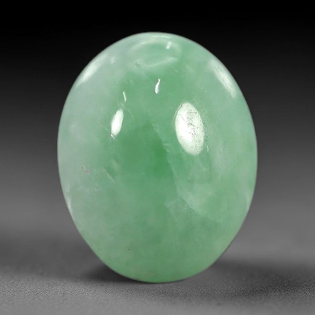 2.81 Carats Apple Green Burmese Jadeite Jade Cabochon - Natural Loose Gemstone, 72XN (1 of 1)