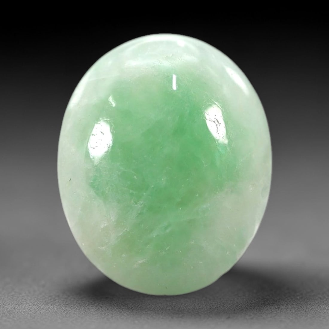 6.62 Carats Soft Green Translucent Jadeite Jade Cabochon - Natural Burmese Stone, 41AB (1 of 1)