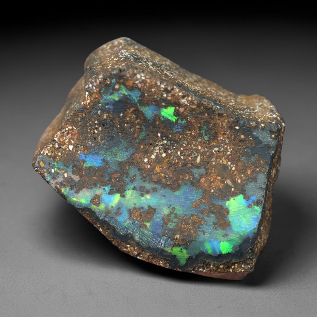 11.90ct Winton Boulder Opal Rough - Multicolored Play-of-Color Specimen, 32XM (1 of 2)