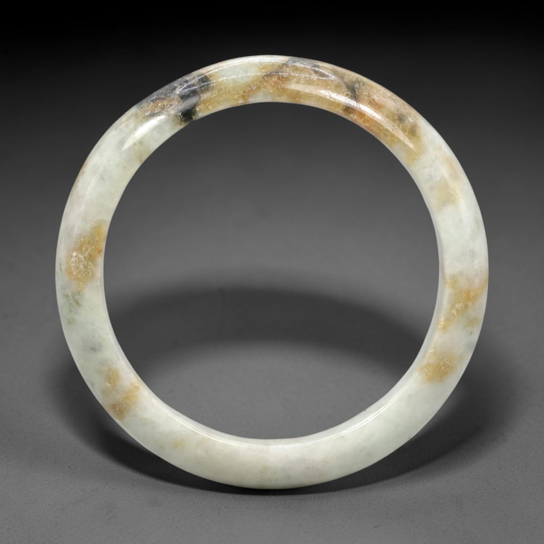 A Chinese Jadeite Jade Bangle Bracelet, 20th Century, 73ZK (1 of 2)