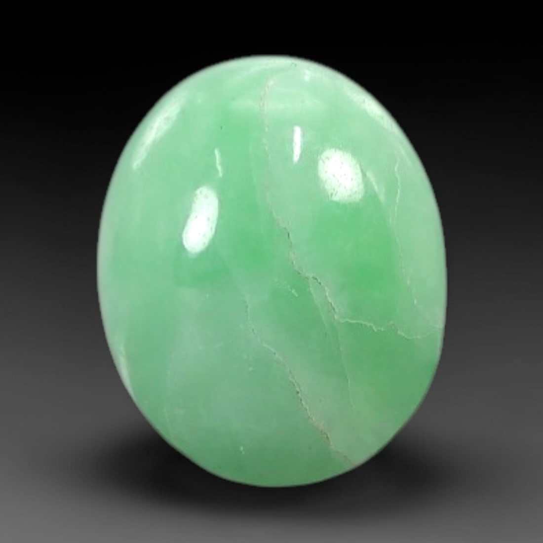 1.73 Carats Vibrant Green Burmese Jadeite Jade Cabochon - Natural Loose Gemstone, 37AC (1 of 1)