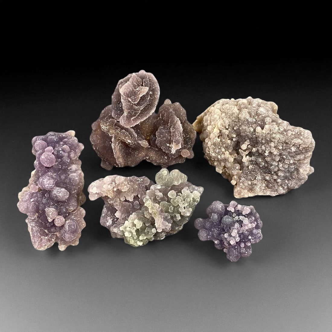 A Group of Five Grape Agate Specimens, 35EC (1 of 1)