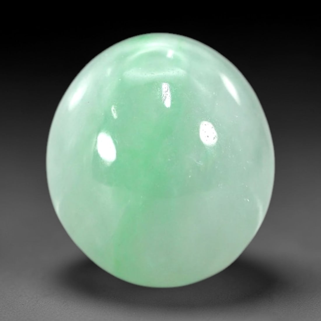 6.07 Carats Soft Green Translucent Jadeite Jade Cabochon - Natural Burmese Stone, 40AB (1 of 1)