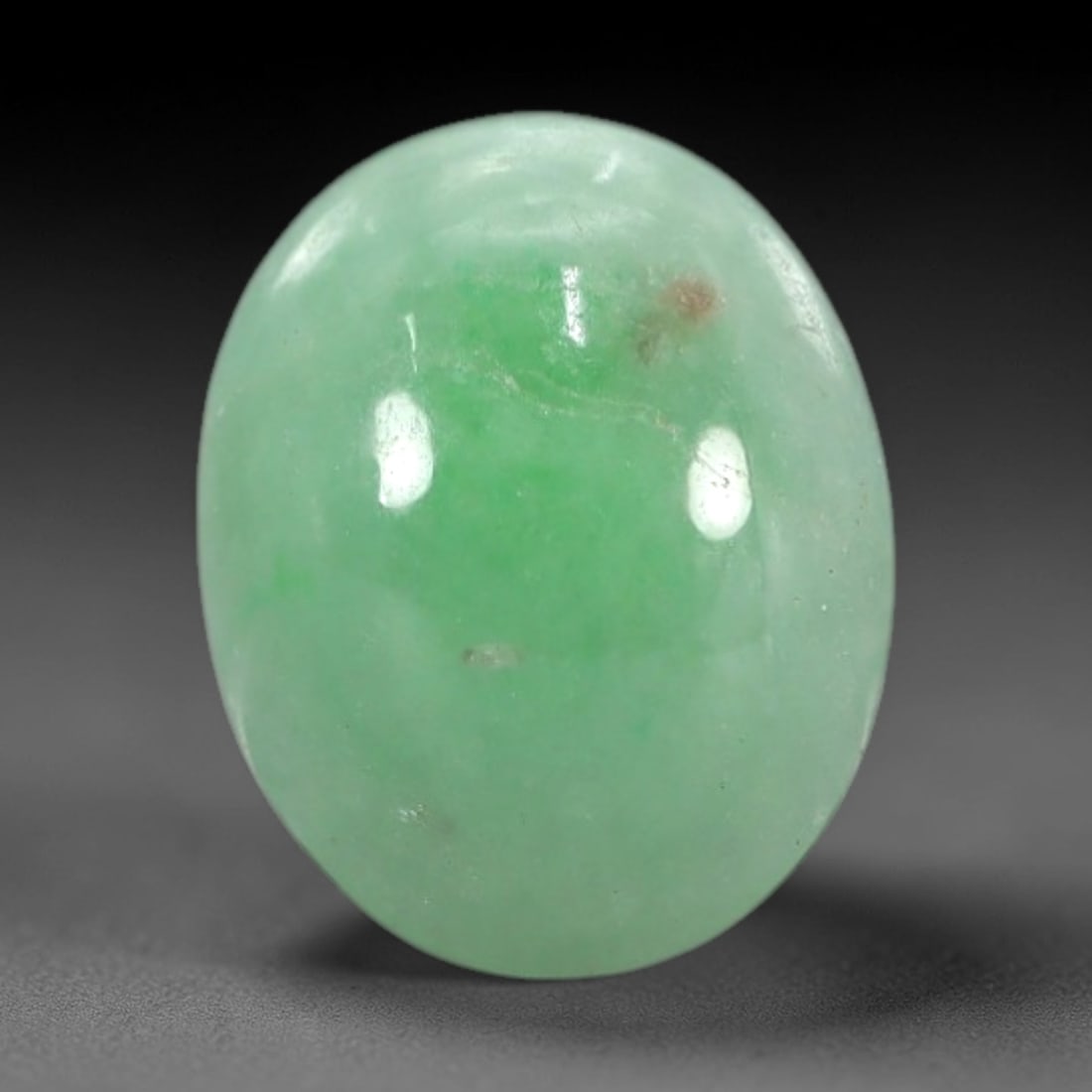 3.07 Carats Apple Green Burmese Jadeite Jade Cabochon - Natural Loose Gemstone, 78XN (1 of 1)