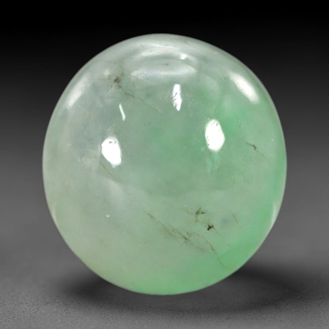 7.16 Carats Pale Green Translucent Jadeite Jade Cabochon - Natural Burmese Stone, 45AB (1 of 1)