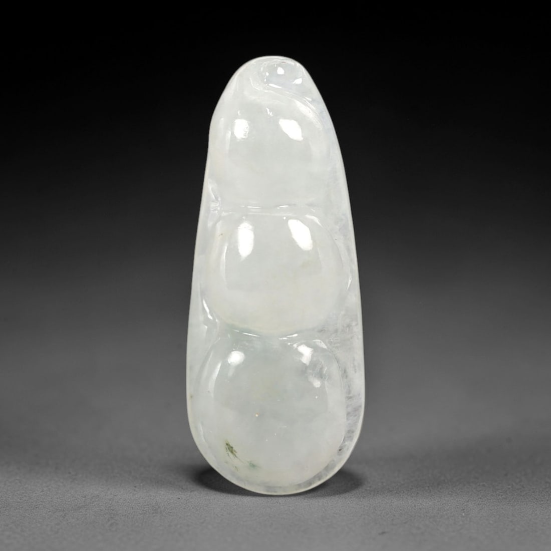 A Chinese Icy Jadeite Jade Bean Pendant, 20th Century, 54AB (1 of 2)