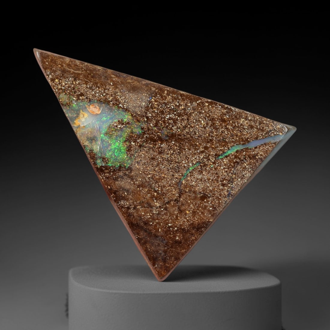 6.01ct Boulder Opal Cabochon - Natural Matrix & Play-of-Color Specimen, 39XM (1 of 2)