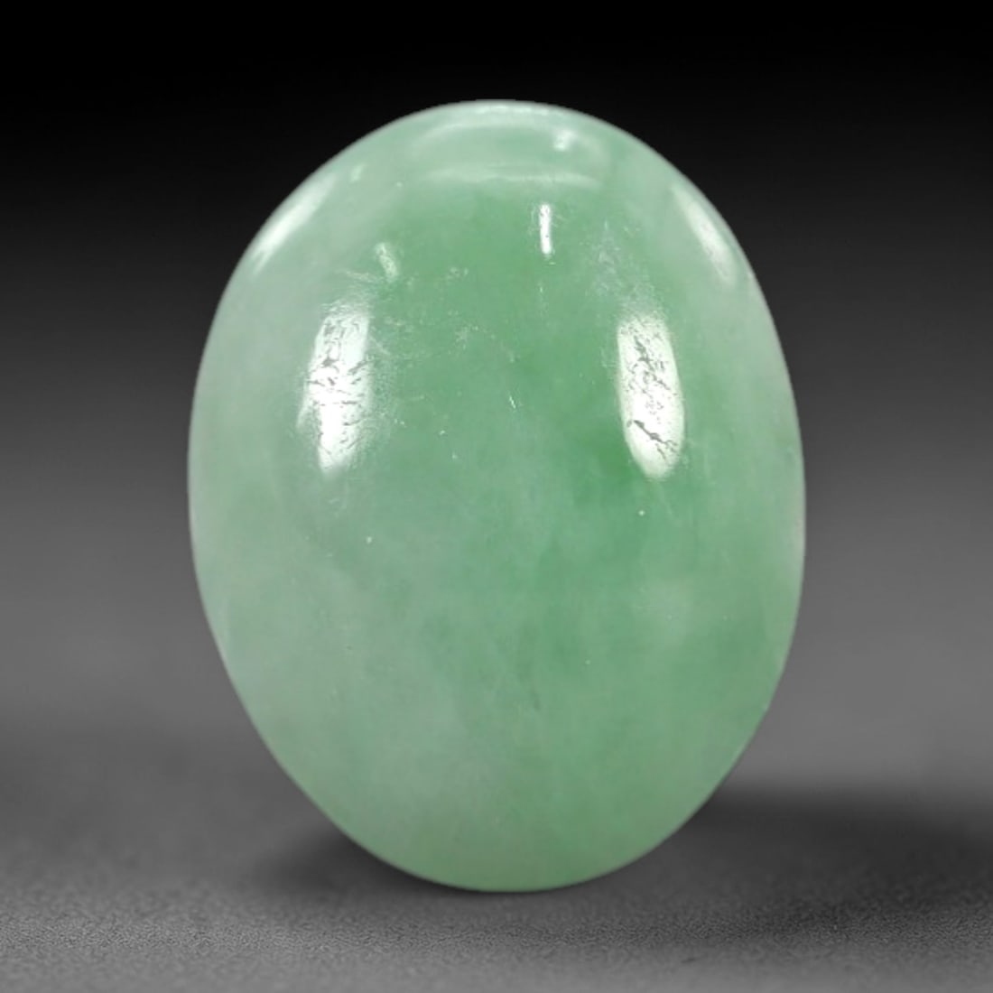 3.09 Carats Apple Green Burmese Jadeite Jade Cabochon - Natural Loose Gemstone, 59XN (1 of 1)