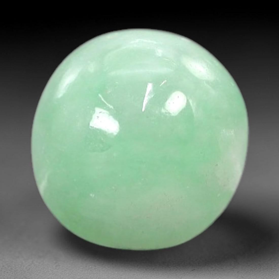 2.87 Carats Soft Mint Green Burmese Jadeite Jade Cabochon - Natural Loose Gemstone, 42AC (1 of 1)