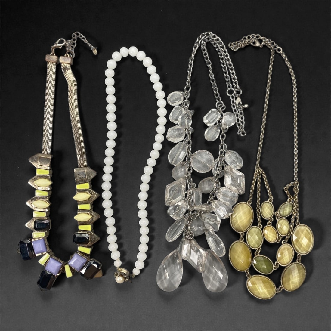 An Estate Lot of Four Necklaces, Late 20th Century, 72FK (1 of 1)
