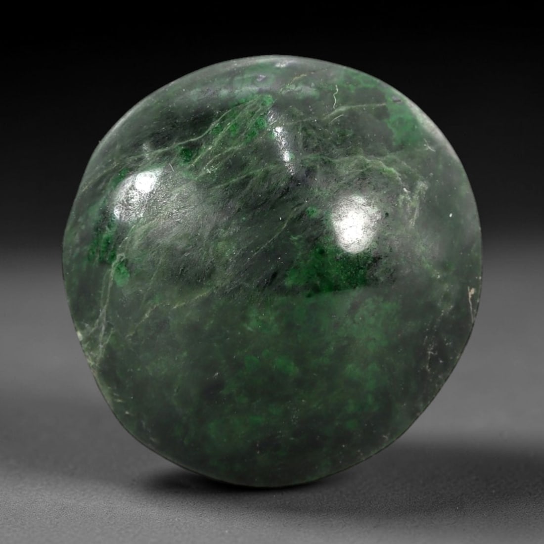 12.80 Carats Deep Green Maw Sit Sit Jade Cabochon - Natural Burmese Stone, 21AB (1 of 1)