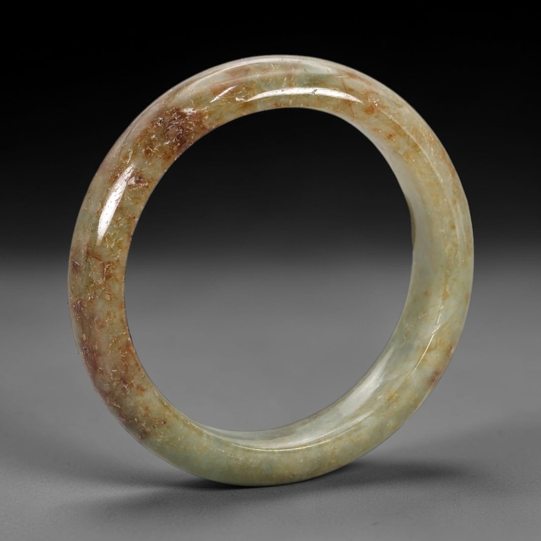 A Chinese Jadeite Jade Bangle Bracelet, 20th Century, 98ZK (1 of 2)