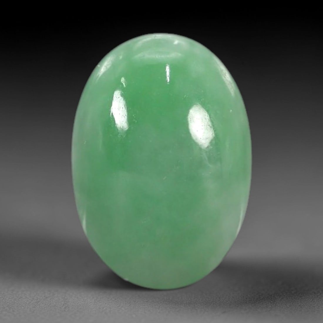 2.11 Carats Apple Green Burmese Jadeite Jade Cabochon - Natural Loose Gemstone, 47XN (1 of 1)