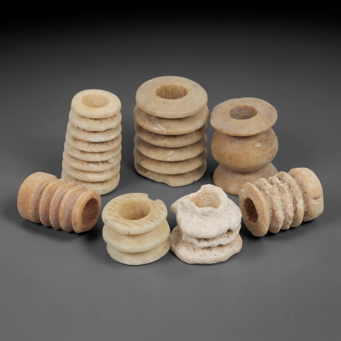 A Group of Ancient Bone Spindle Whorls, 1st Millennium BCE, 69AC (1 of 1)
