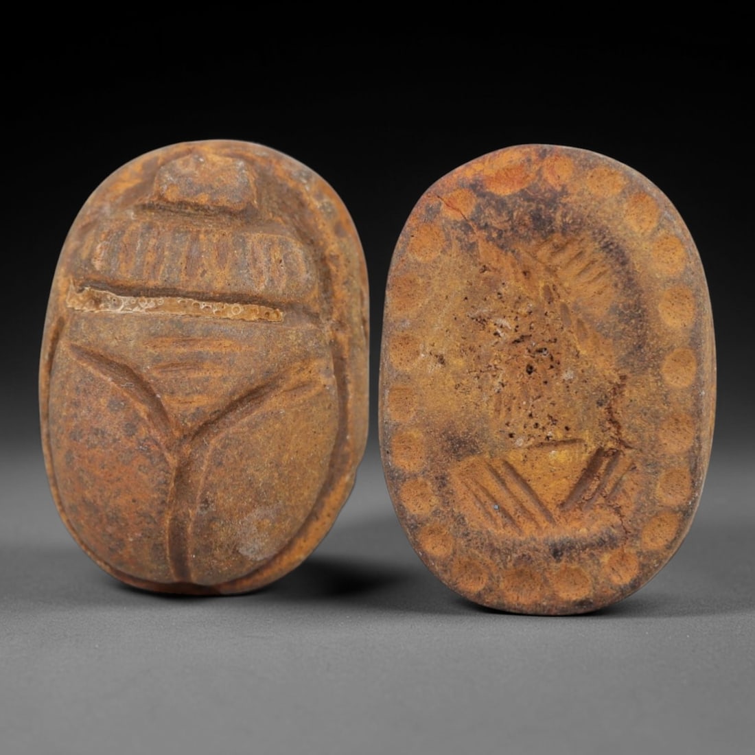 An Ancient Near Eastern Stone Scarab Stamp Seal, 1st Millennium BCE, 100AC (1 of 4)
