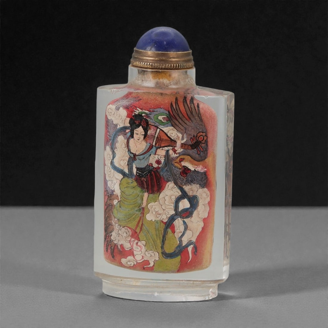 A Chinese Crystal Glass Inside-Painted Snuff Bottle, 20th Century, 59FG (1 of 2)