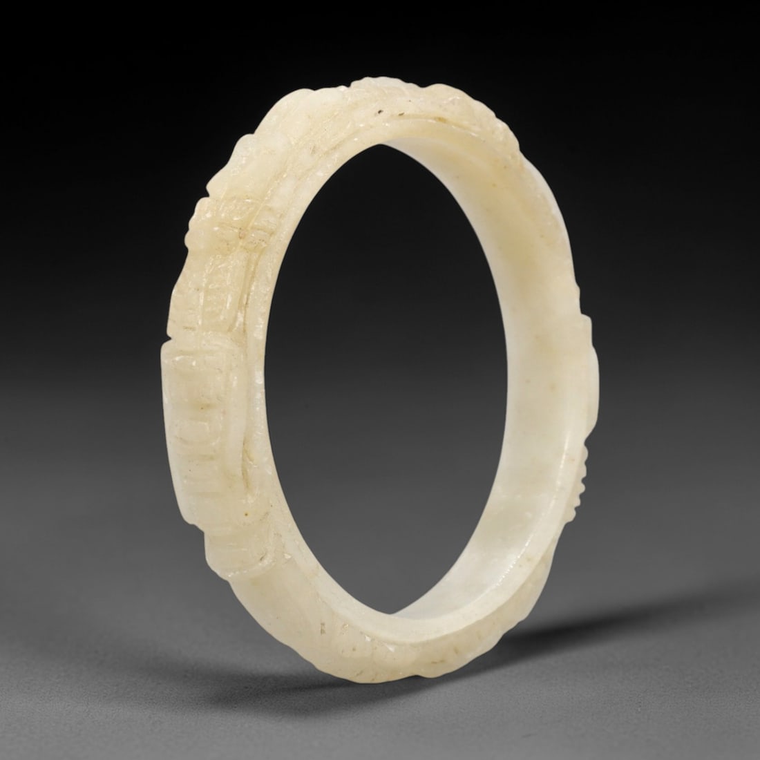A Chinese Jadeite Jade Bangle Bracelet, 20th Century, 37FS (1 of 2)