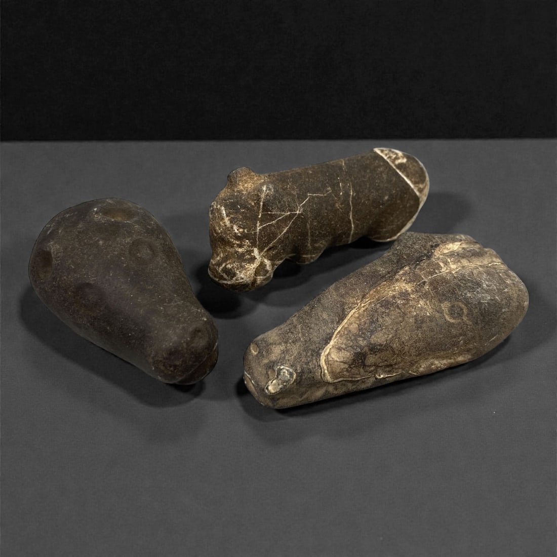 A Group of Three Near Eastern Stone Zoomorphic Carvings, 2nd-1st Millennium BCE, 68FM (1 of 1)