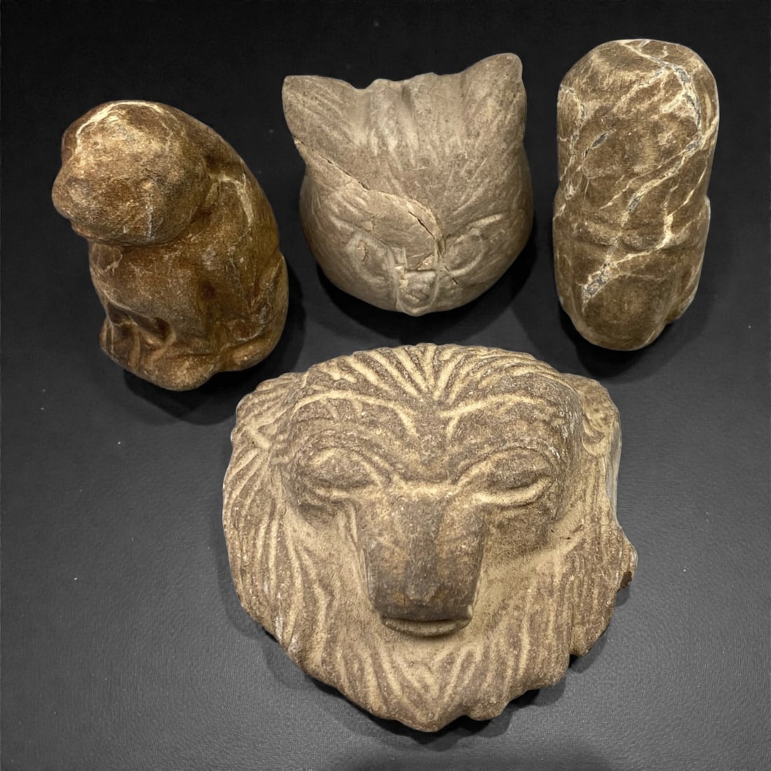 A Group of Four Near Eastern Stone Zoomorphic Carvings, 2nd-1st Millennium BCE, 74FM (1 of 1)