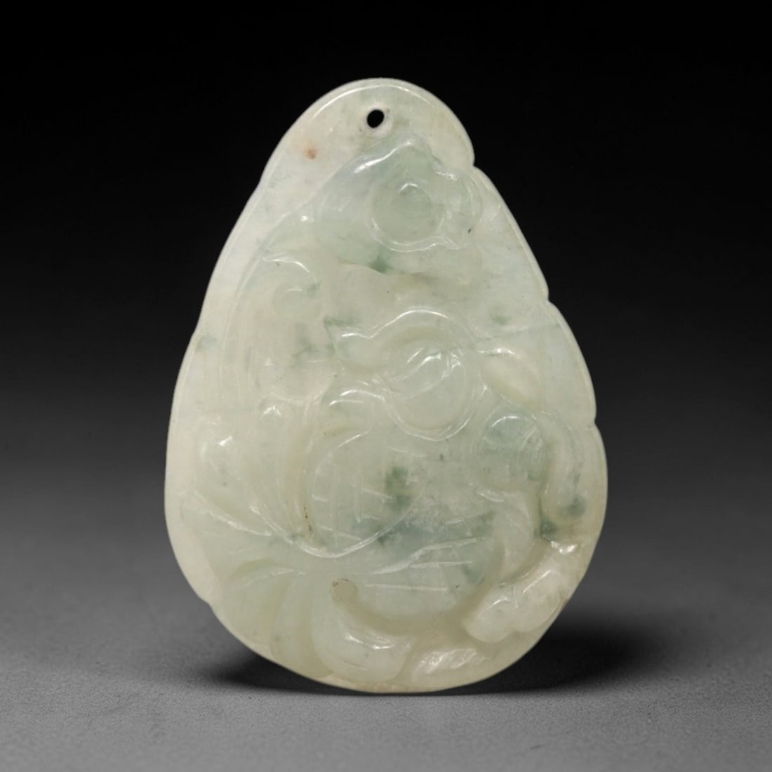 A Chinese Jadeite Jade Goldfish Pendant, 20th Century, 23FR (1 of 2)