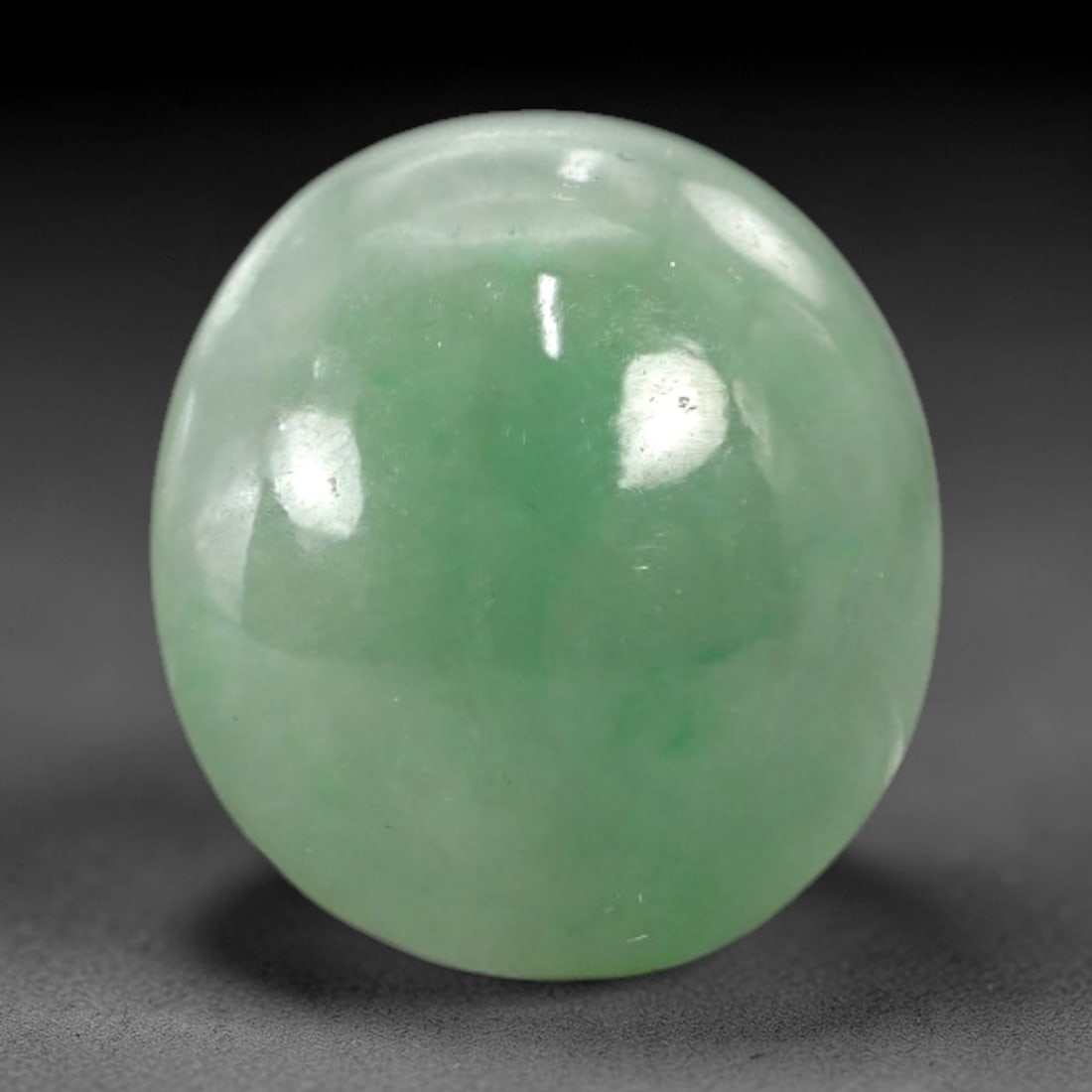 4.42 Carats Apple Green Jadeite Cabochon - Natural Burmese Stone, 78AB (1 of 1)