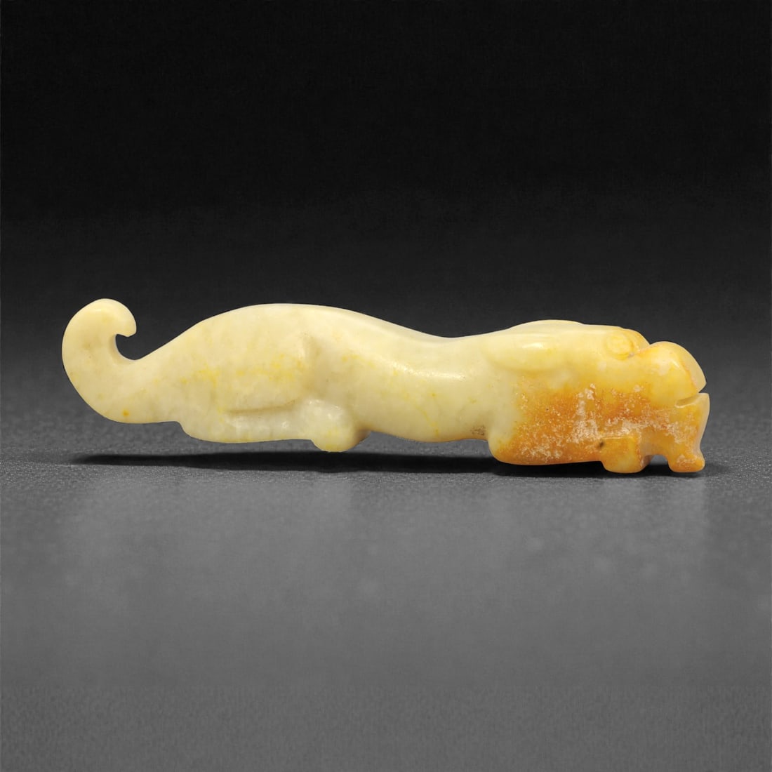 A Chinese Hetian Jade Zoomorphic Ornament, 20th Century, 57FH (1 of 2)