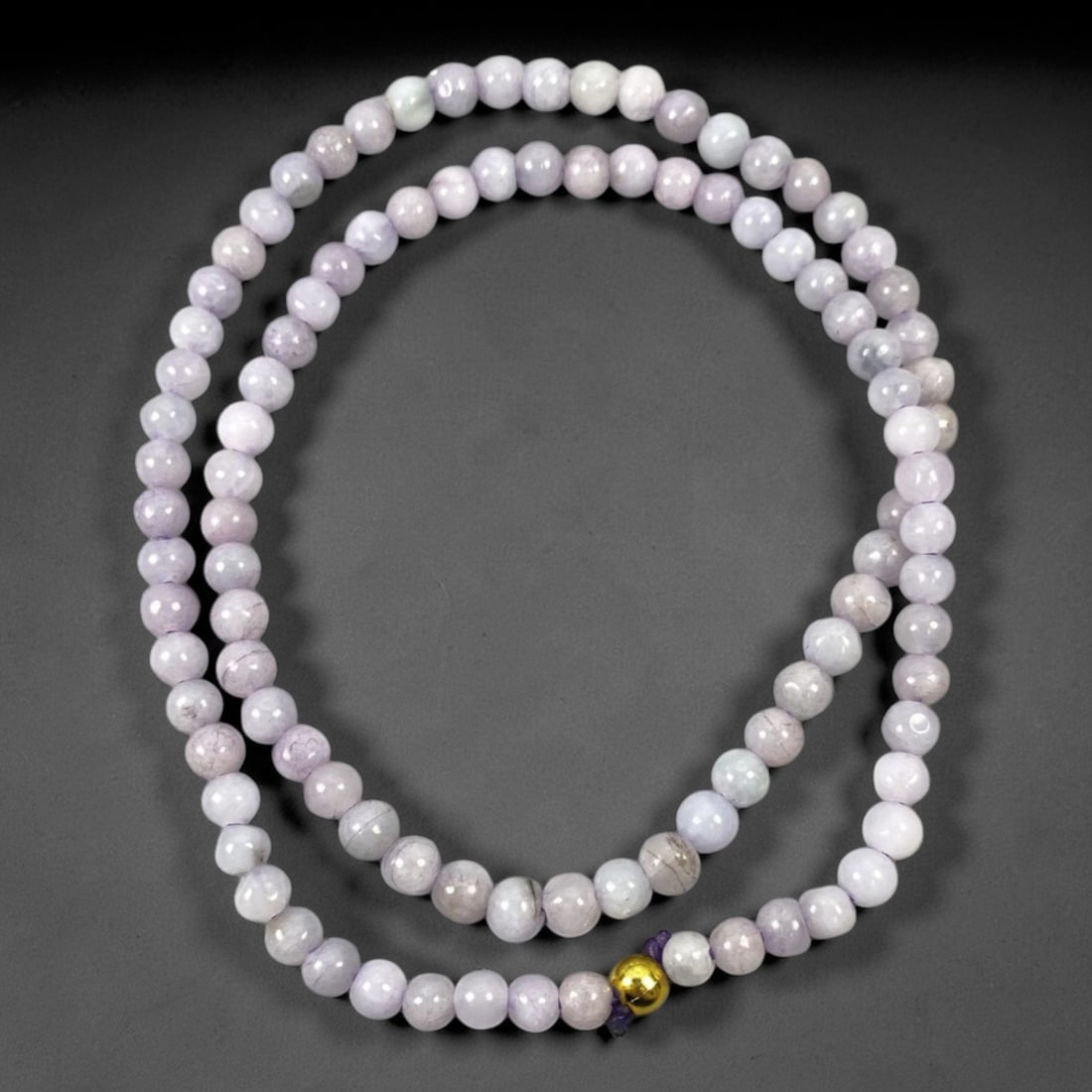 A Chinese Jadeite Jade Bead Necklace, 20th Century, 72ZK (1 of 1)