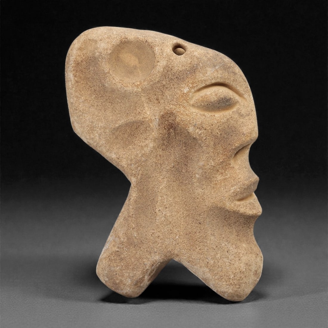 A Pre-Columbian Stone Zoomorphic Pendant, 10th-15th Century, 40FM (1 of 2)