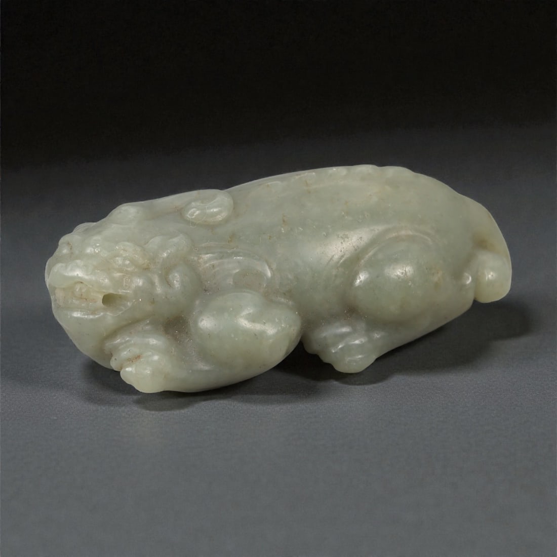 A Chinese Nephrite Jade Pixiu Figure, 20th Century, 67YA (1 of 3)
