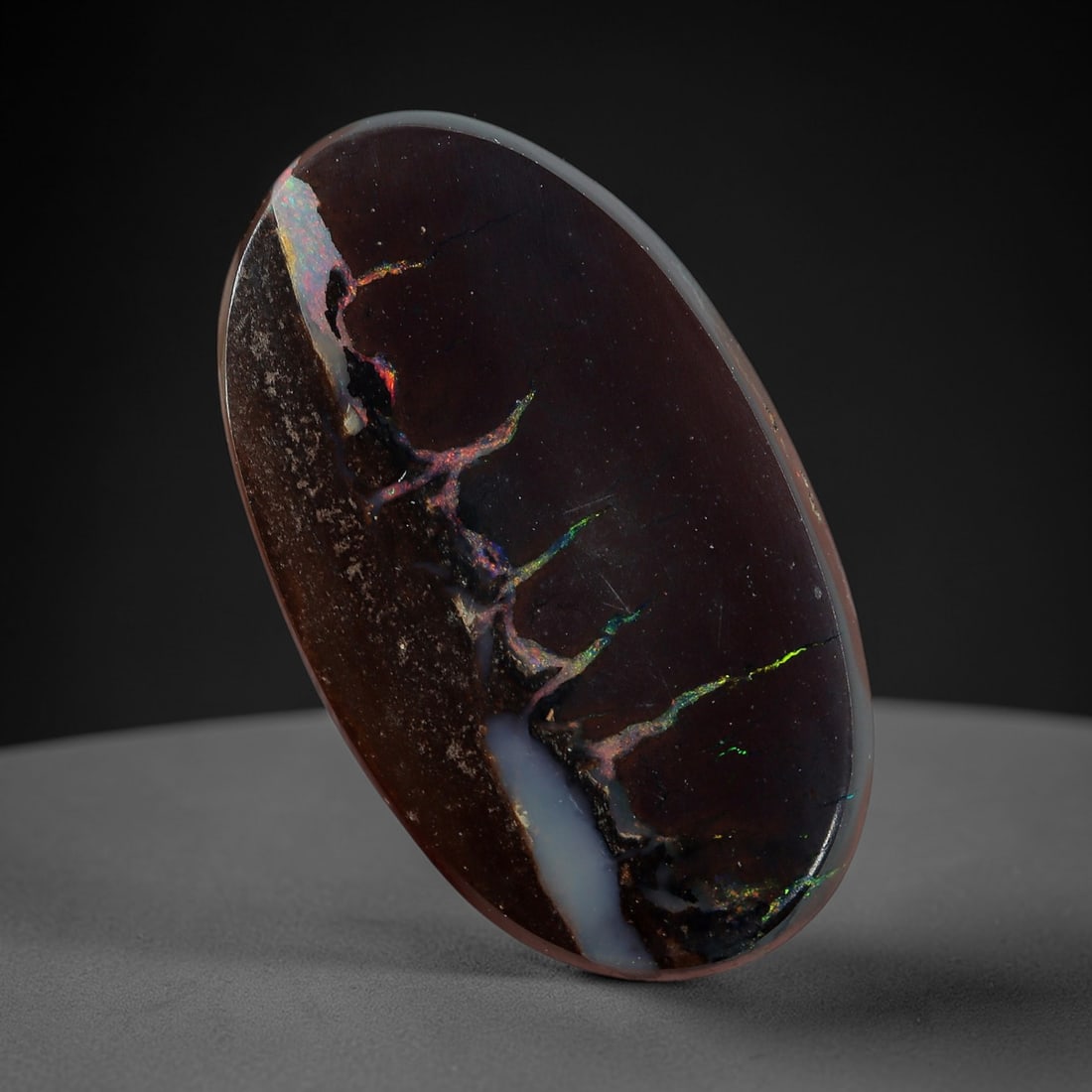 4.47 Carats Koroit Boulder Opal Cabochon - Natural Australian Stones 14.8x8.5mm, 5XM (1 of 2)