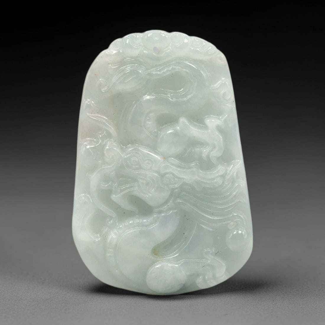 Natural Burmese Jadeite Dragon Pendant - Imperial Auspicious Talisman 3.8x2.5cm, 92XL (1 of 2)