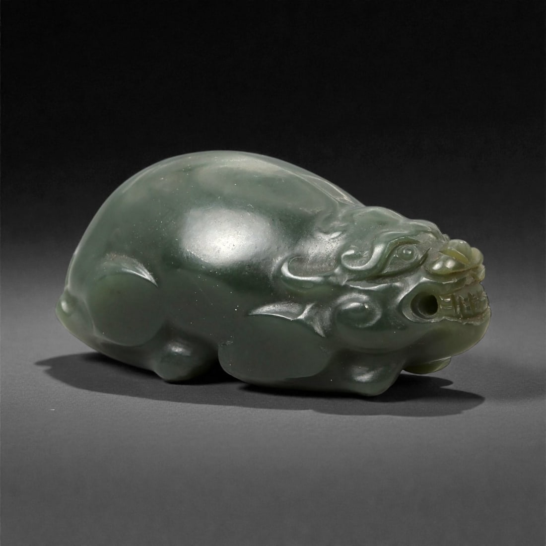 Chinese Jade Pixiu Beast - Carved Animal Figurine 4.2cm, 95ZC (1 of 3)