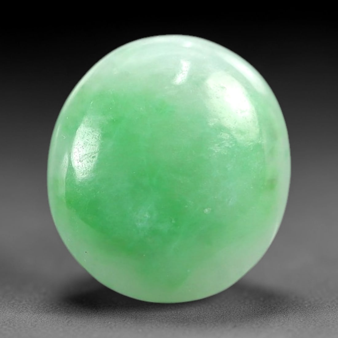 3.82 Carats Apple Green Jadeite Cabochon - Natural Burmese Stone, 100AB (1 of 1)