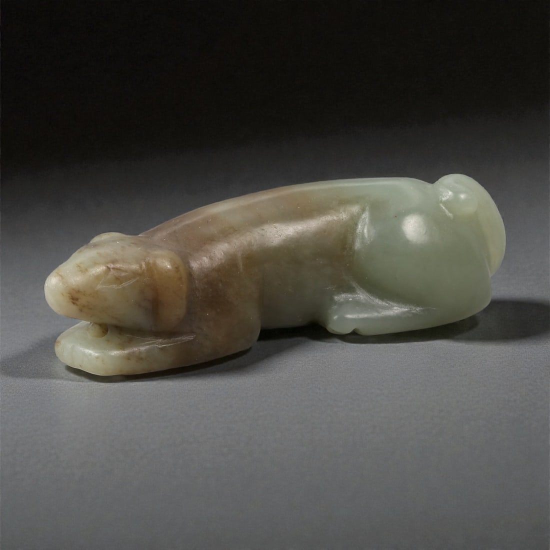 A Chinese Hetian Jade Carved Animal Ornament, 20th Century, 12FD (1 of 3)