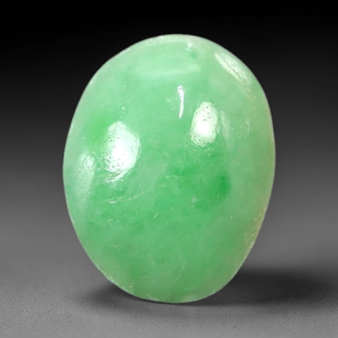 3.40 Carats Apple Green Jadeite Cabochon - Natural Burmese Stone, 82AB (1 of 1)